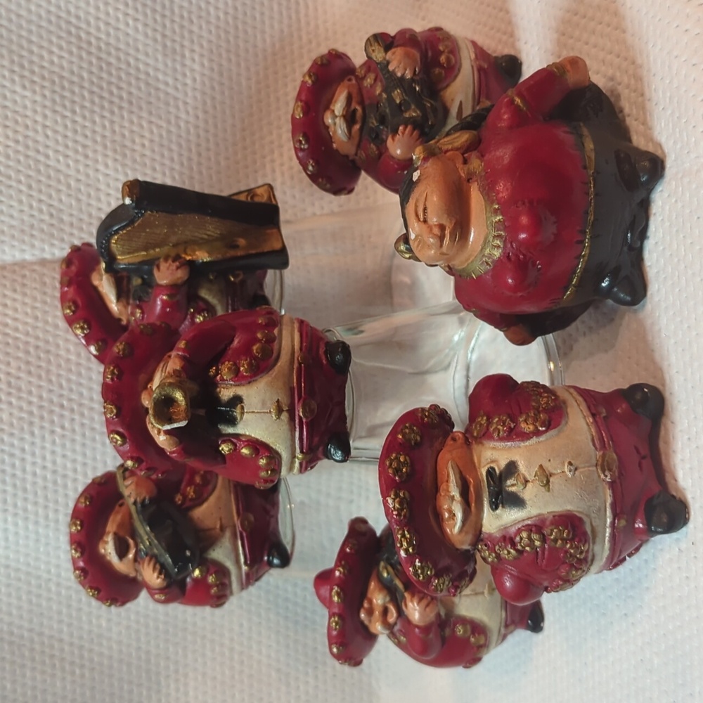 Vintage Mexican Folk Art Mariachi 7 piece Band